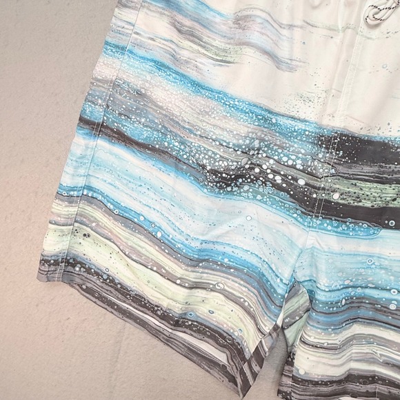 Manfinity‎ Abstract Print Swim Trunks Quick Dry Drawstring 3XL, Summer, NWOT - Picture 3 of 10